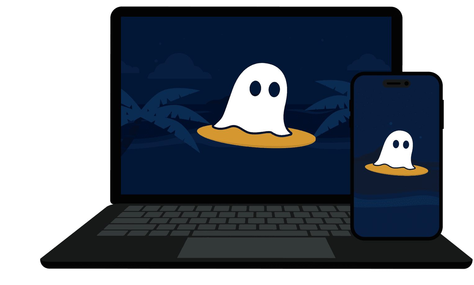 Silent Surf on laptop